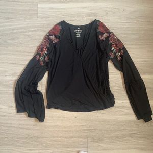 American Eagle Soft & Sexy Bell Sleeved Top - S